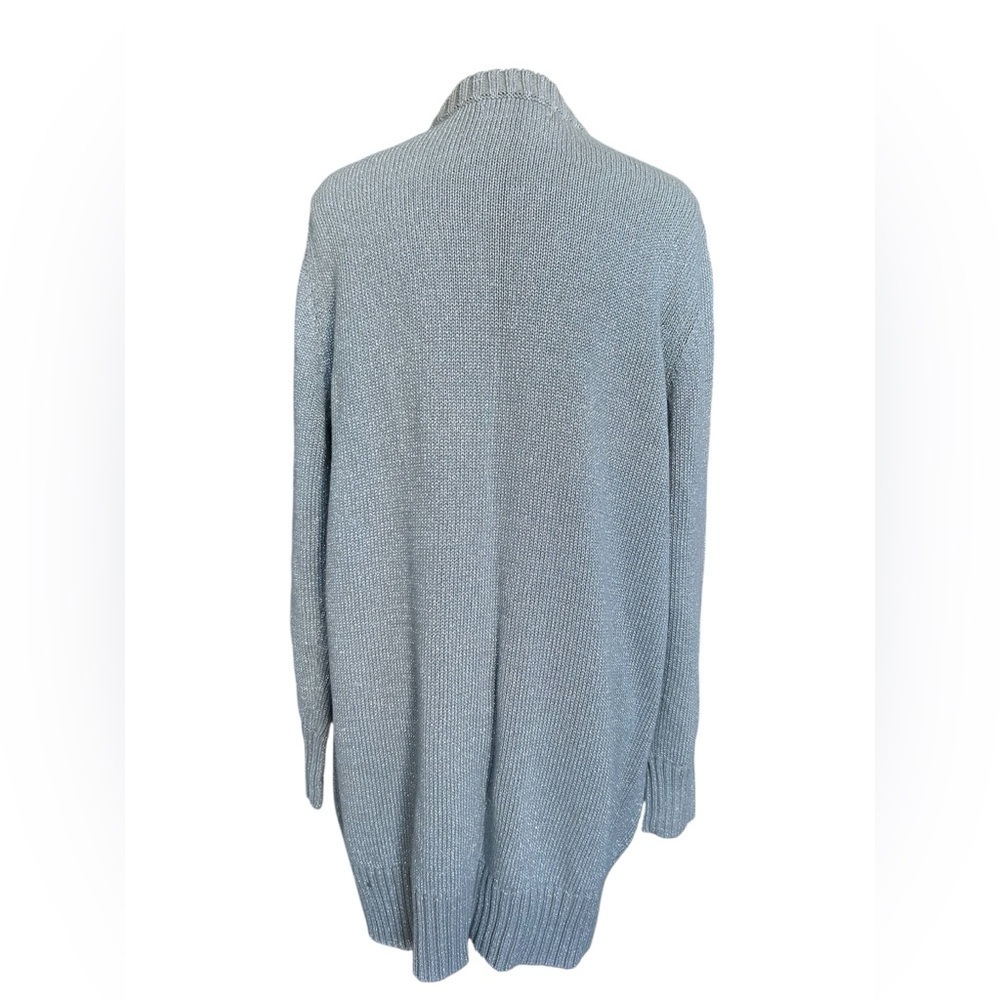 Old Navy long gray with metallic silver cardigan size XL - Picture 4 of 9